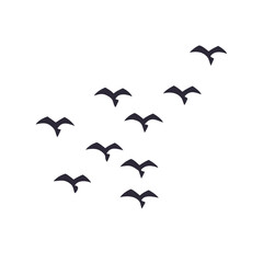 Fototapeta premium vector illustration of a flying birds