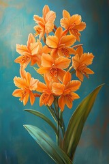 realistic painting of Epidendrum orchid