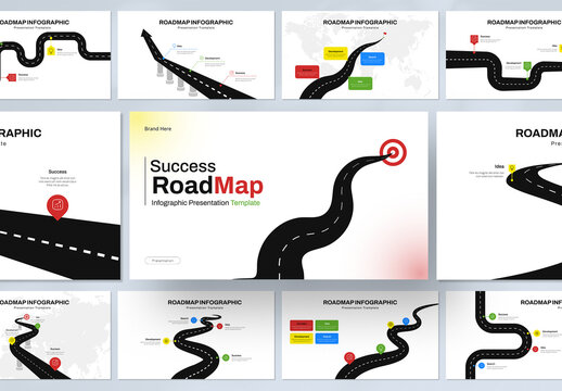 Success Roadmap Infographic Presentation Template Layout