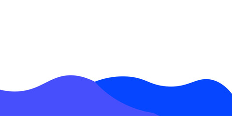 Blue wave background with abstract fluid curves on white, modern minimalist design.