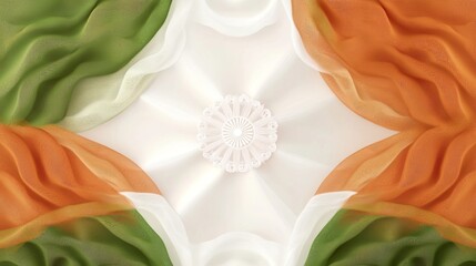Indian Independence Day, August 15th, Design concept. Tricolor watercolor banner