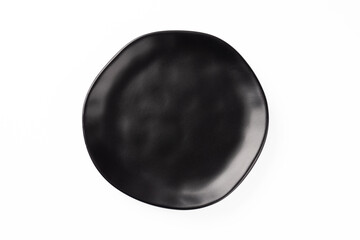 Empty Ceramic Plate on white background