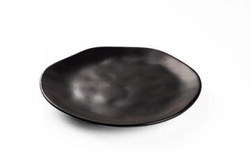 Empty Ceramic Plate on white background