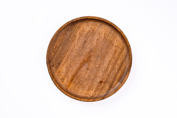 Empty Pizza Plate on white Background
