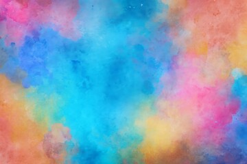 Fototapeta premium Vibrant watercolor design with blended color patches.