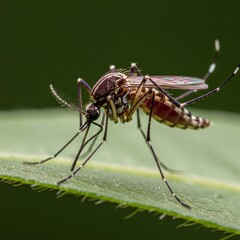 Fototapeta premium mosquito on leaf