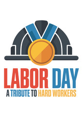 Obraz premium Minimalist Labor Day Quote Typography T-Shirt Design