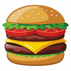 hamburger isolated on white