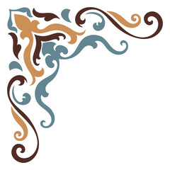 Vintage corner, ceramic pattern, vintage elements