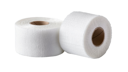Roll of toilet paper for hygiene and bathroom use isolated on white background
