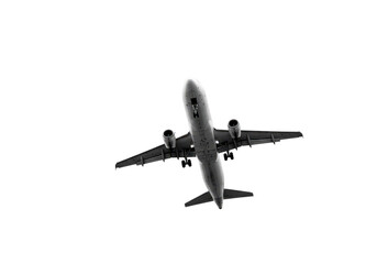Airplane flying isolated on transparent background