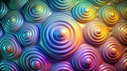 Luminous Concentric Circles Gradient Pattern Playful Design Radiating Colorful Energy Hypnotic Rhythm Abstract Futuristic and Visually Dynamic