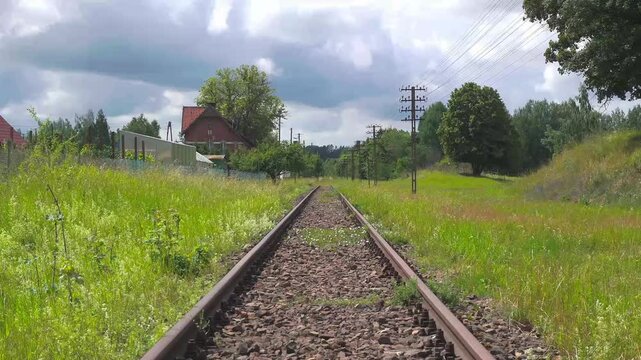 Old train tracks, rusty, countryside, vanishing point, infinity, nature, landscape, abandoned, rural, scenic, history, vintage, travel, exploration, railway, nostalgia, decay, perspective, horizon, su