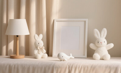 white rabbit in the bedroom