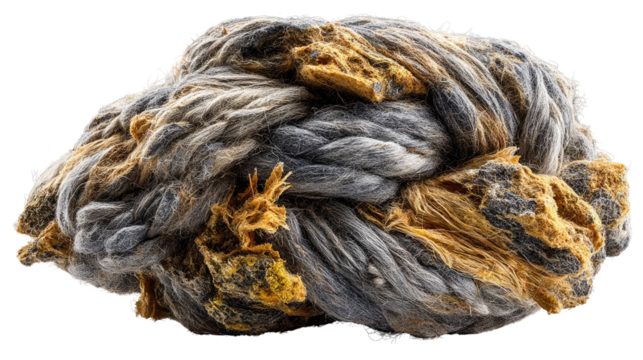 Tangled Texture of Knotted Rope: Close-up shot highlights the intricate details of knotted, weathered ropes, featuring various hues and textures, perfect for any project.