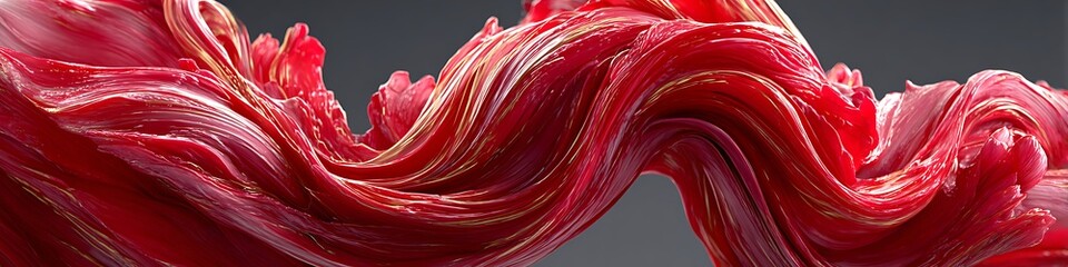 Bold crimson abstract with fiery curves and deep passionate energy flow
