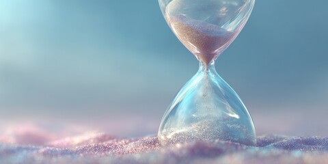 Professional High-Quality Circadian Rhythm Hourglass with Sand Symbolizing Female Biological Clock and Fertility for Modern Healthcare Marketing Campaigns