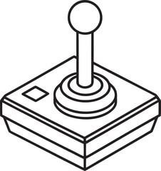 Vintage joystick controller isometric view gaming retro © FATEMA
