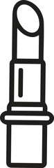 lipstick doodle icon, vector illustration