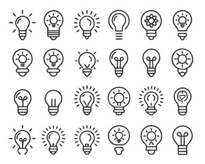 Illuminating lightbulb symbol representing a brilliant new concept innovation and creative thinking presented as a clean graphic element