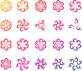 Flowers and Leaves Design Elements