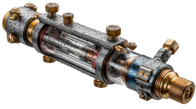 Precision Engineering: A close-up shot of intricate industrial equipment, meticulously designed with a focus on detail. The metallic components gleam, showcasing a commitment to quality.