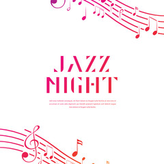 Music festival poster background. Vector illustration. Artistic music festival design for live concert events.