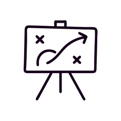Strategy diagram on easel depicting growth and planning concept of Back to school  