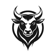 Obraz premium Bull vector illustration Silhouette Bull Market