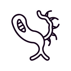 Abstract illustration of a microbe representing the concept of Back to school  