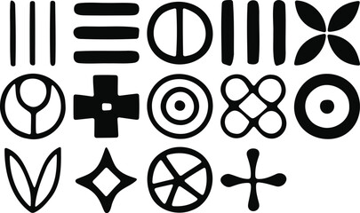 Powerful Geometric Symbols A Collection of Bold Black  White Designs