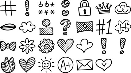 HandDrawn Doodle Icons for Designs  Projects