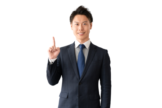 笑顔の男性ビジネスマン（背景透過PNG） - Powered by Adobe