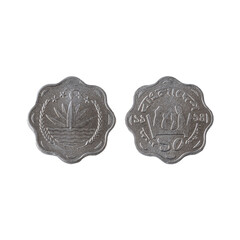 10 poisha coin of Bangladesh, a macro-financial object of metal wealth