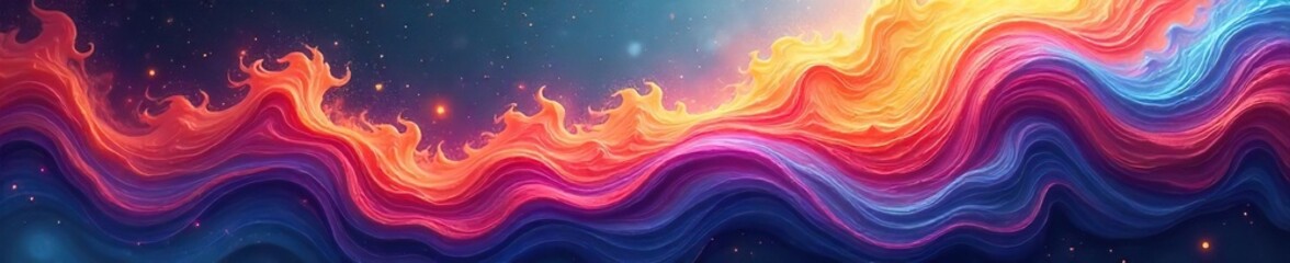 Swirling Vibrant Colors An Abstract Depiction of Times Fleeting Passage