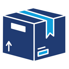 Package Flat Blue Icon