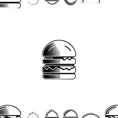 Fototapeta premium ハンバーガーアイコン｜Burger Icon