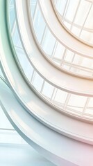 Modern Architectural Curves and Gradient Light modern light gradient architecture interior curve curved abstract design structure white window bright color gradient pastel transition minimal smooth