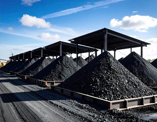 Coal piles under protective structures