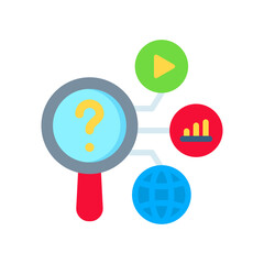 Investigation flat color icon