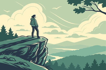 man in the mountains