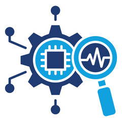 Anomaly Detection Flat Blue Icon