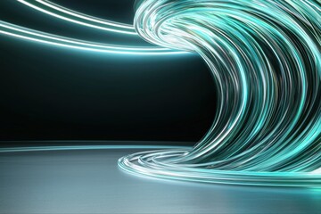 Futuristic Glowing Energy Wave Abstract Background Abstract Technology Digital Data Energy Flow Swirl Wave Light Glowing Futuristic Speed Motion Dynamic Background Cyber Internet Connection Modern ai