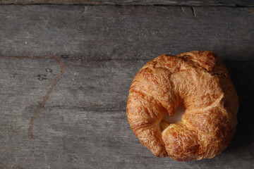 Croissant bun bread bakery breakfast.