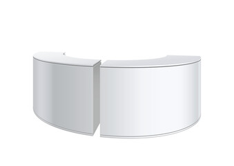 Promotion counter, Retail Trade Stand Isolated on the white background. MockUp Template For Your Design. Vector illustration.