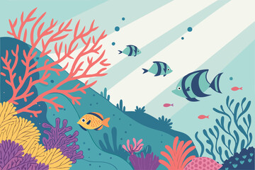 seamless pattern with fishes