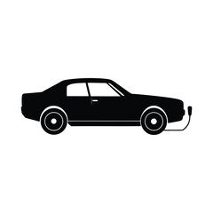 black car isolated on white background