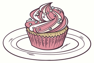 cupcake with cream