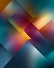 Colorful geometric shape composition with gradients and motion