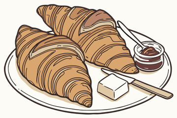 croissant on a plate